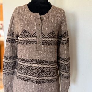 Woolrich Fair Isle Sweater Dress – Brown | Like New
